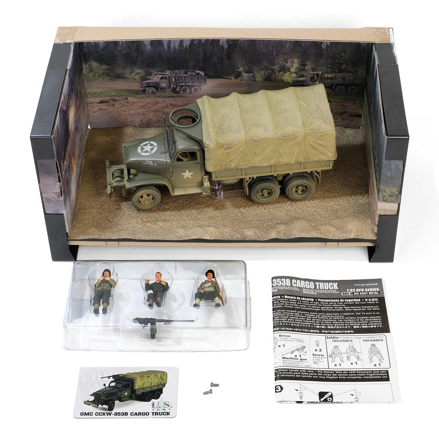 GMC CCKW 353B w/ 1609 Type cab, M37 ring, & sheet metal cab
